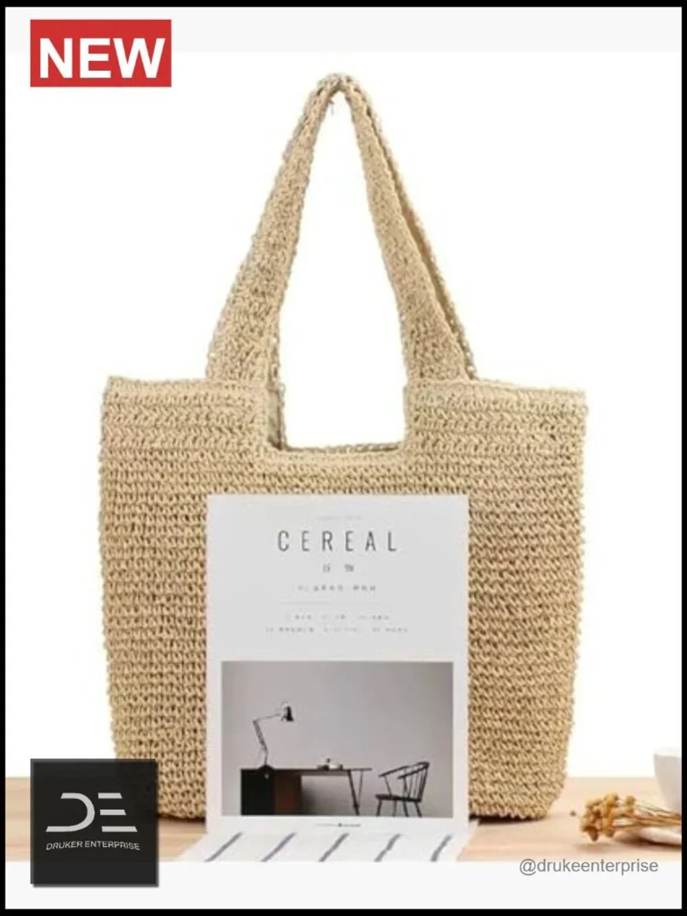 Straw Beach Tote Bag Hobo Shoulder Cute Work Travel Handbag
